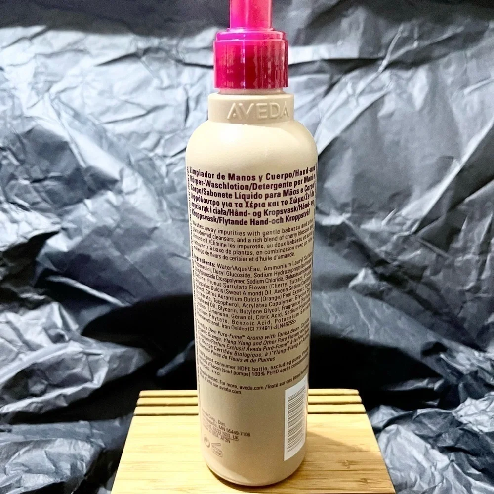 Aveda Cherry Almond Hand and Body Wash.